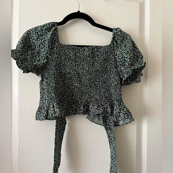 FREE ADD ON with $30+ order - Shein cropped tie wrap blouse - Picture 2 of 4